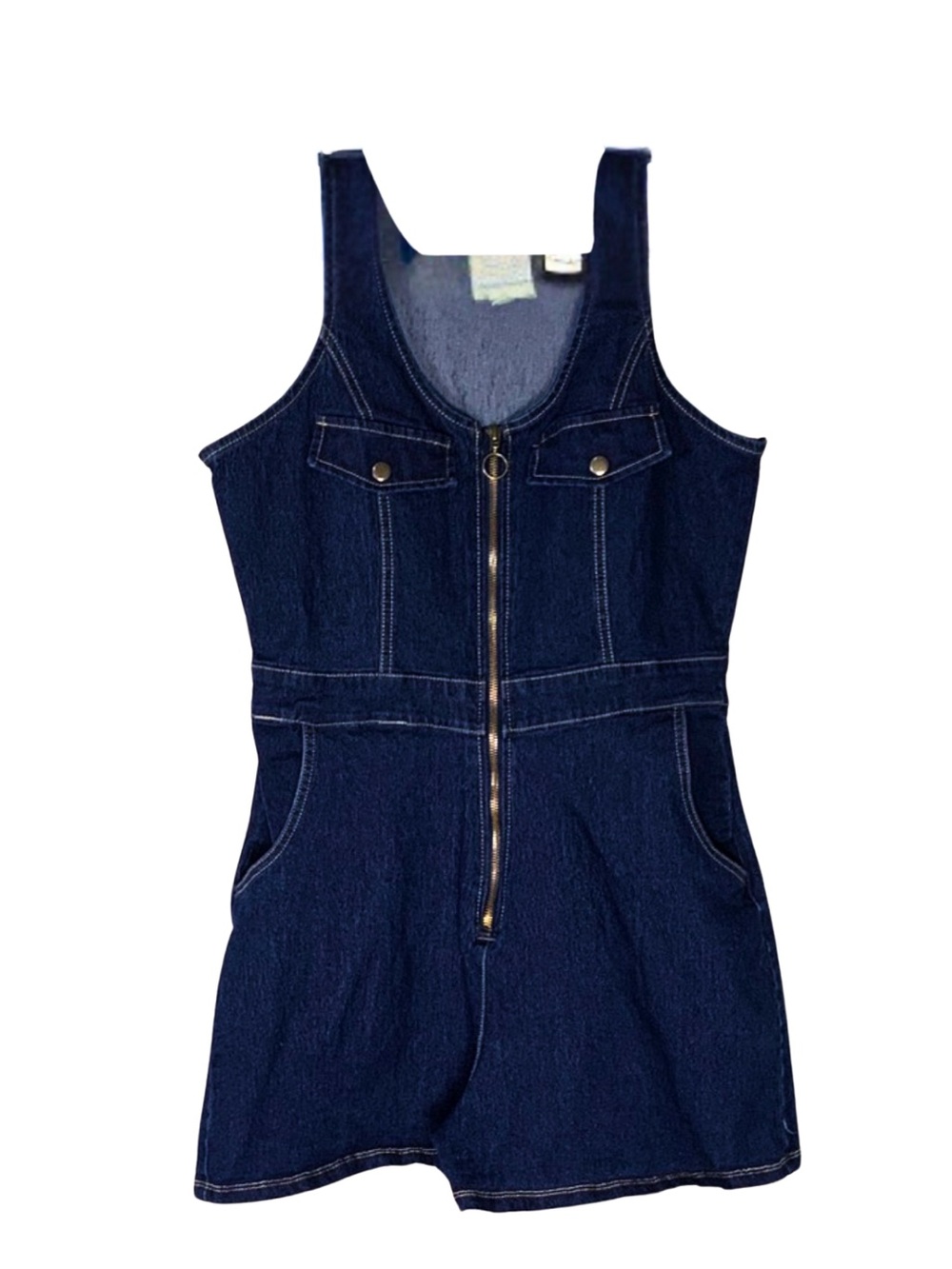 Derek Heart Dark Blue Kids Romper Front Zipper Non Adjustable Size XL Boho Chic